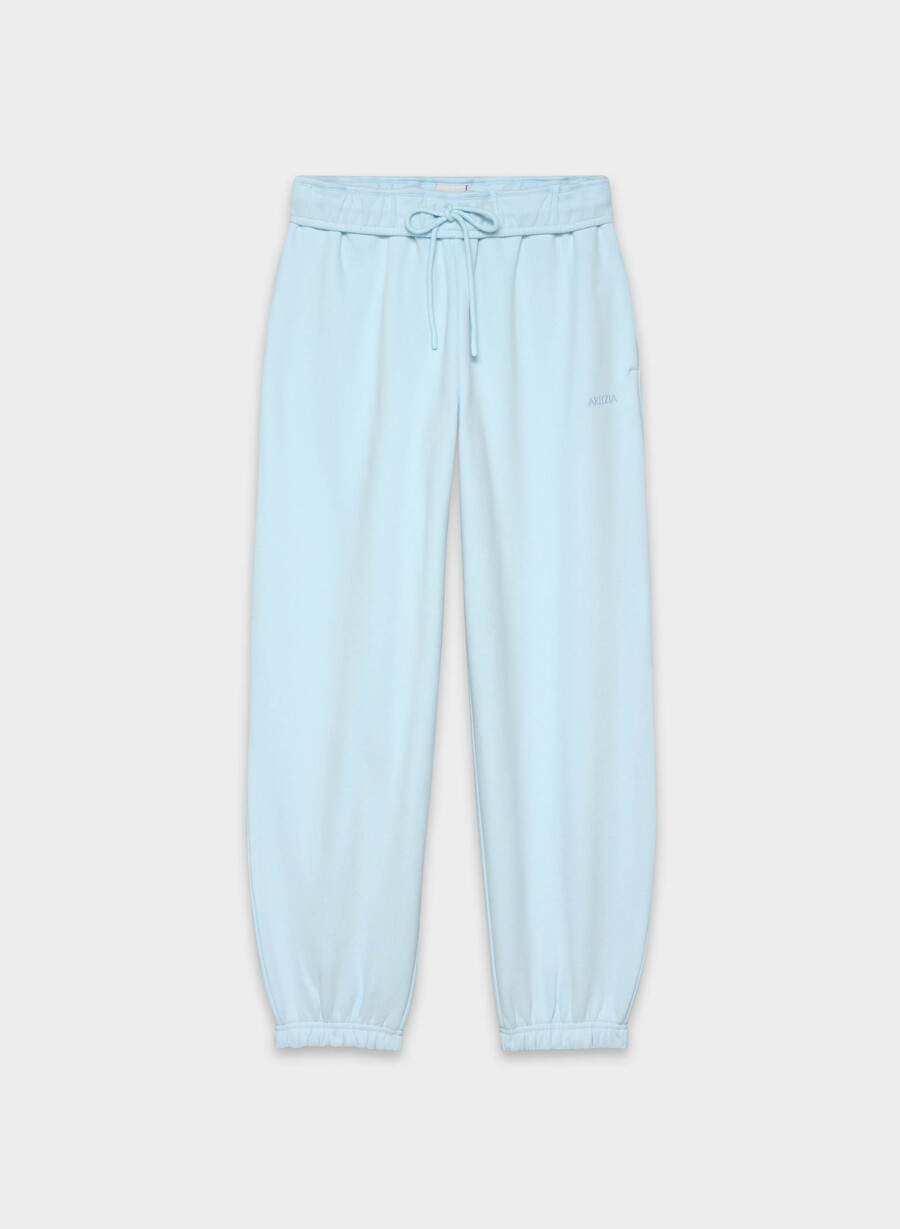 gemütliche sweatfleece-jogginghose mit großem Überschlag weit geschnitten villa blau