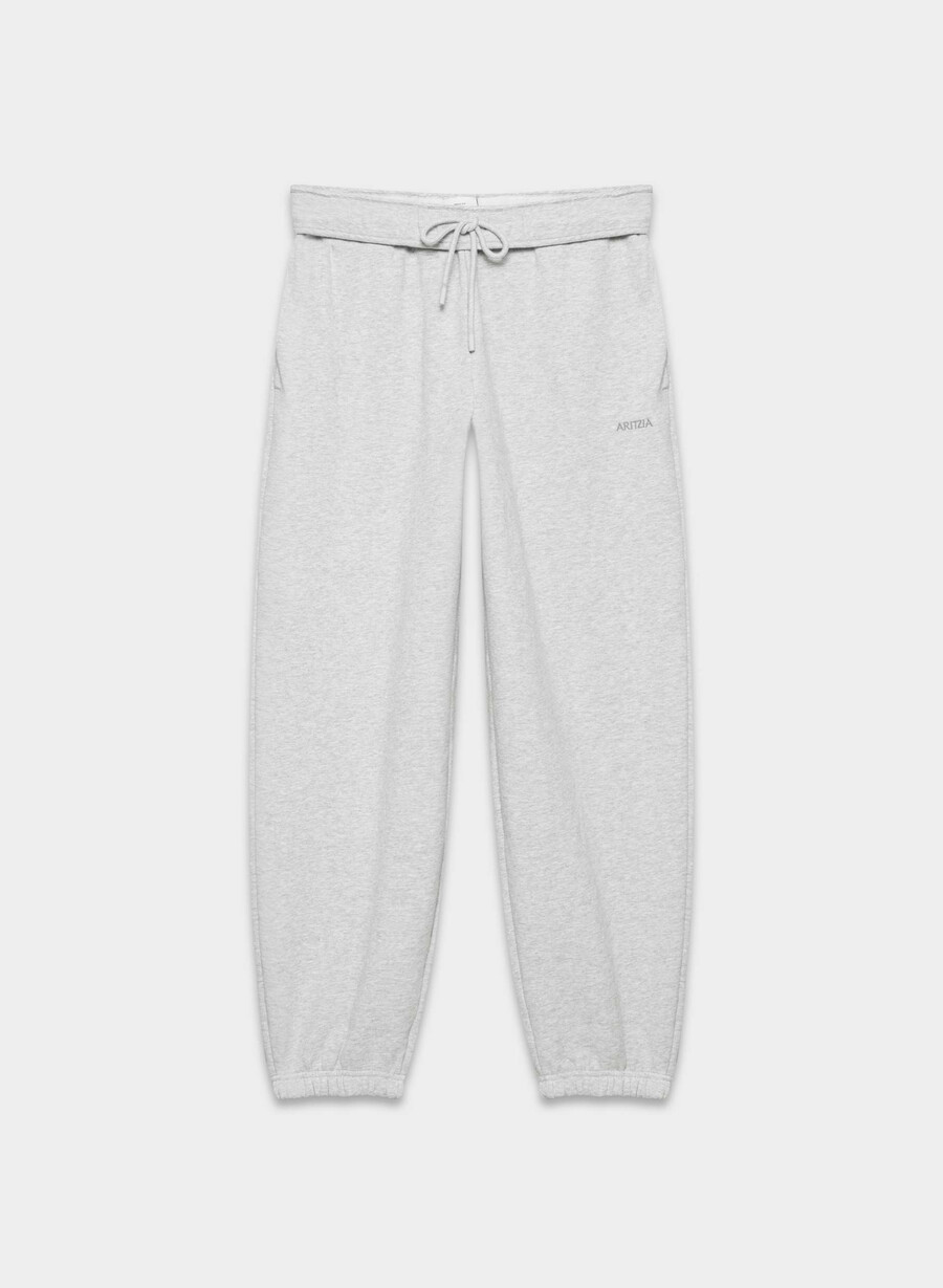 gemütliche sweatfleece mega foldover baggy jogger heather chrome