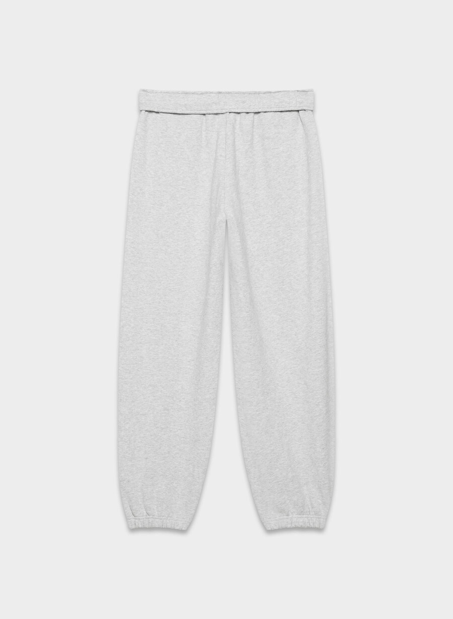 gemütliche sweatfleece mega foldover baggy jogger heather chrome