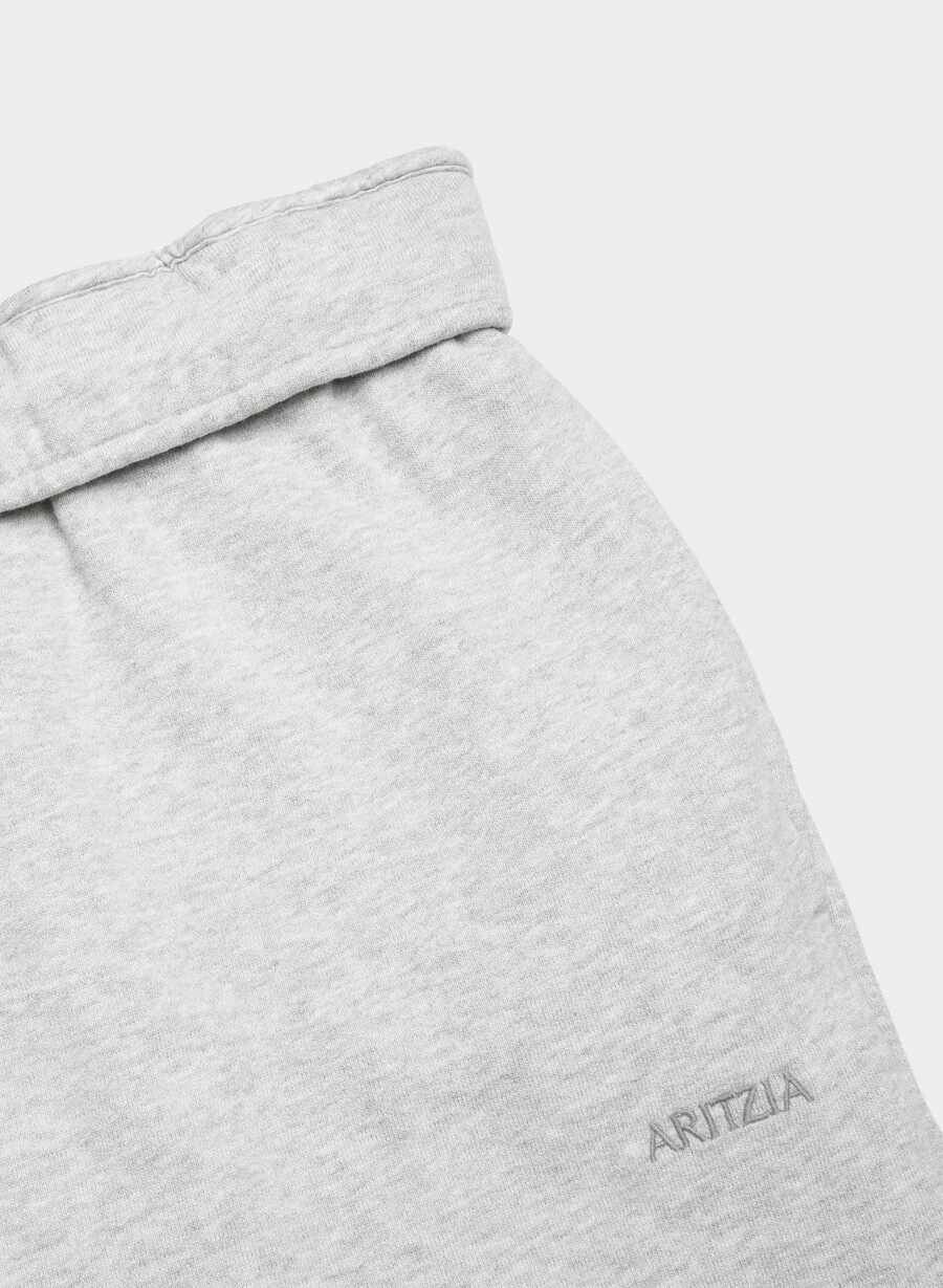 gemütliche sweatfleece mega foldover baggy jogger heather chrome