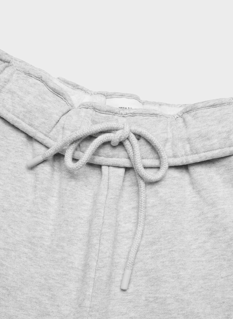 gemütliche sweatfleece mega foldover baggy jogger heather chrome