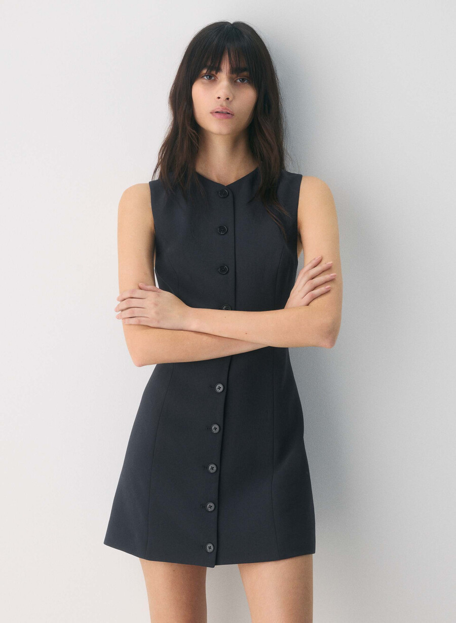 königliches kleid - crêpe dunkelblau