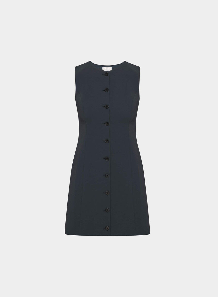 königliches kleid - crêpe dunkelblau