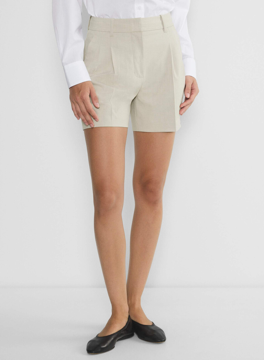 die effortless short mid-thigh - reessential light heather matte pearl