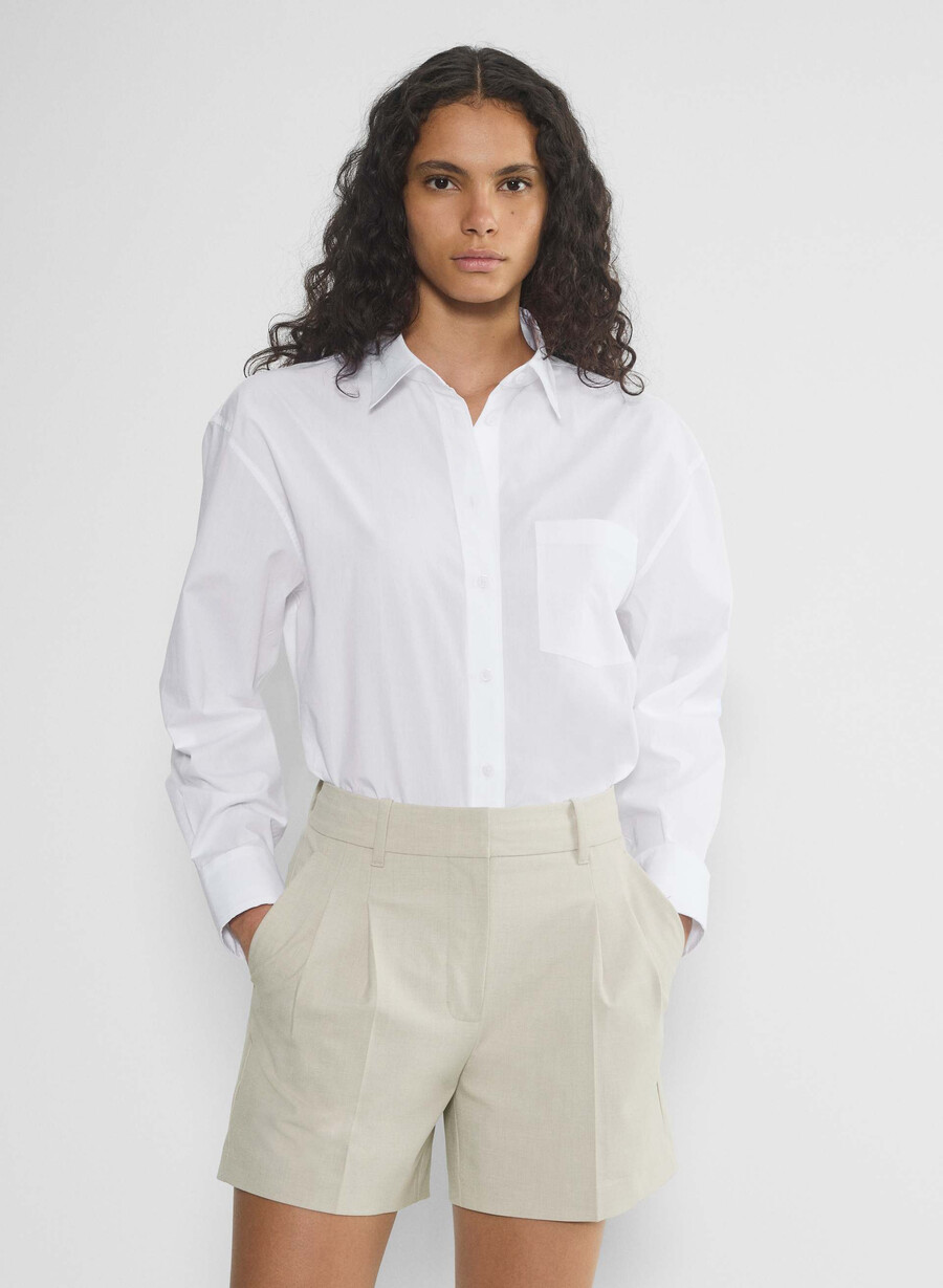 die effortless short mid-thigh - reessential light heather matte pearl