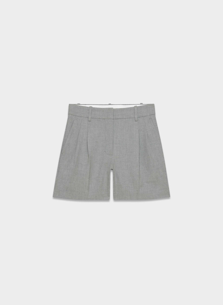 die mühelose short mid-thigh - reessential light heather dark grey