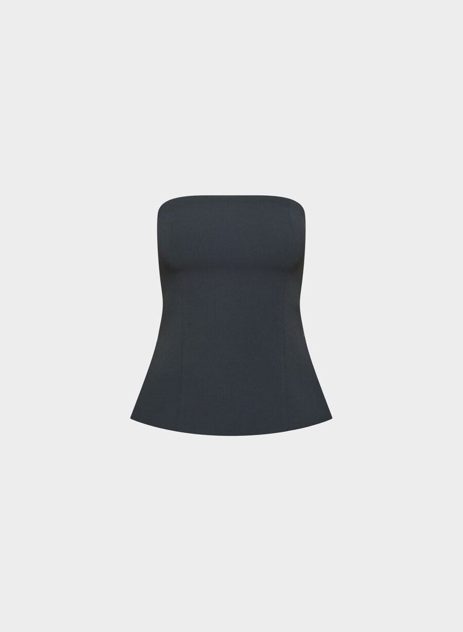 elegantes tube-top – crepette dunkelblau