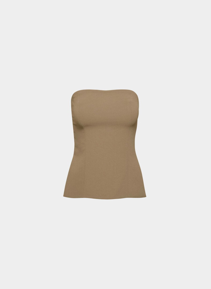 elegantes tube-top – crepette folio braun