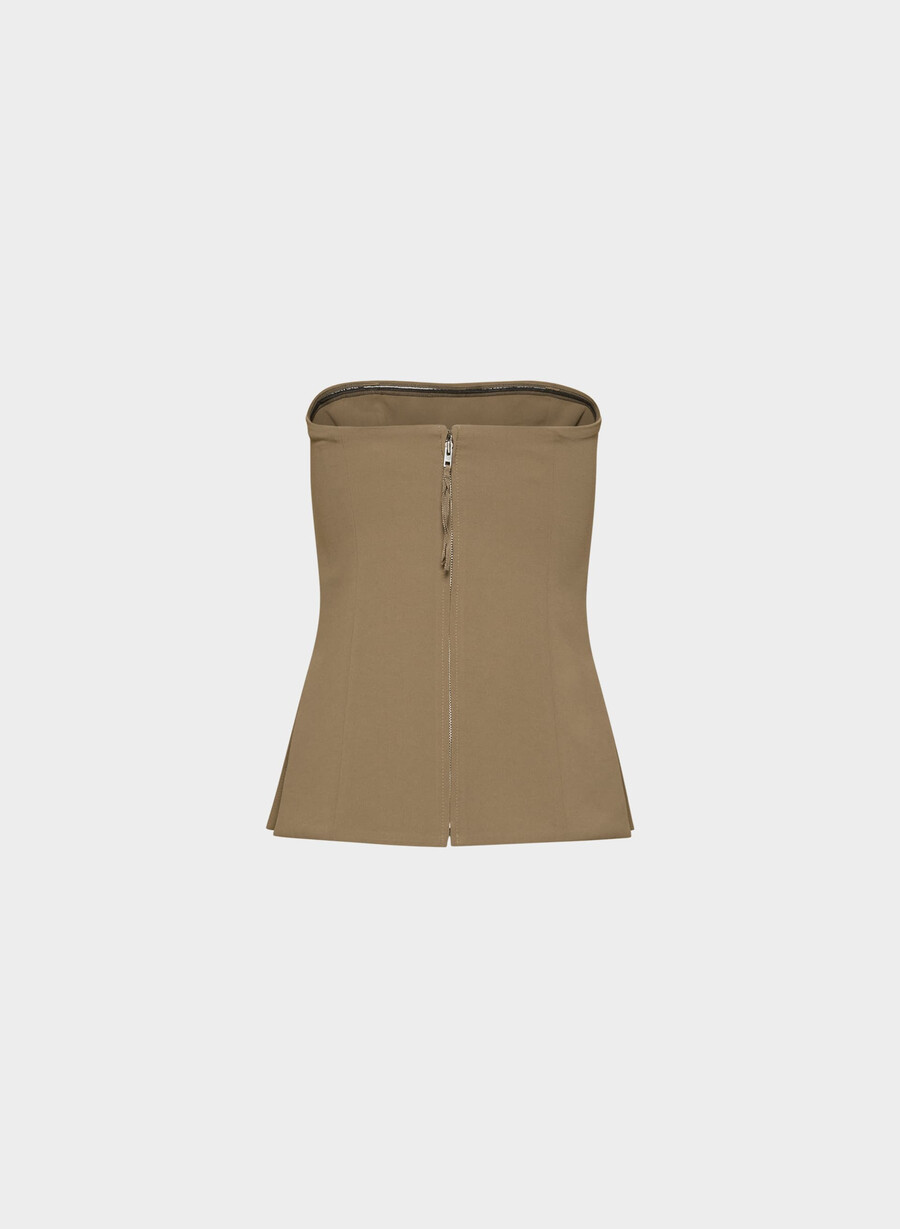 elegantes tube-top – crepette folio braun