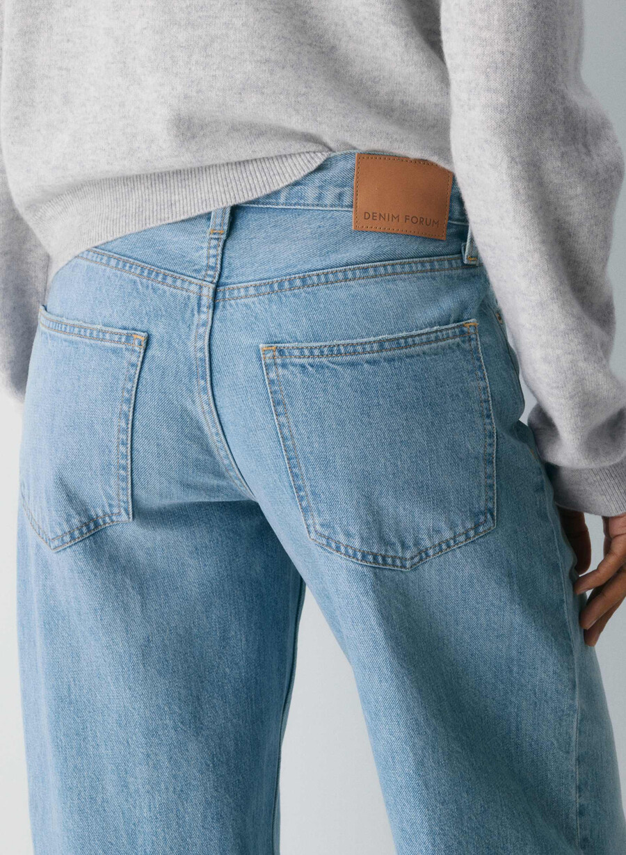 denim forum die 90er vintage lo-rise baggy tapered jeans 7 yrs bleu taboo