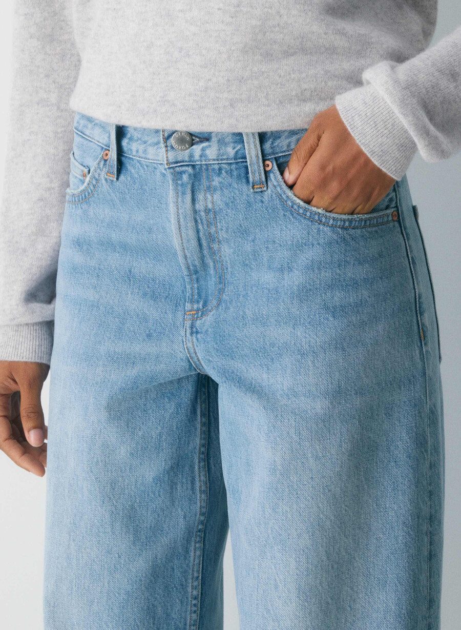 denim forum die 90er vintage lo-rise baggy tapered jeans 7 yrs bleu taboo