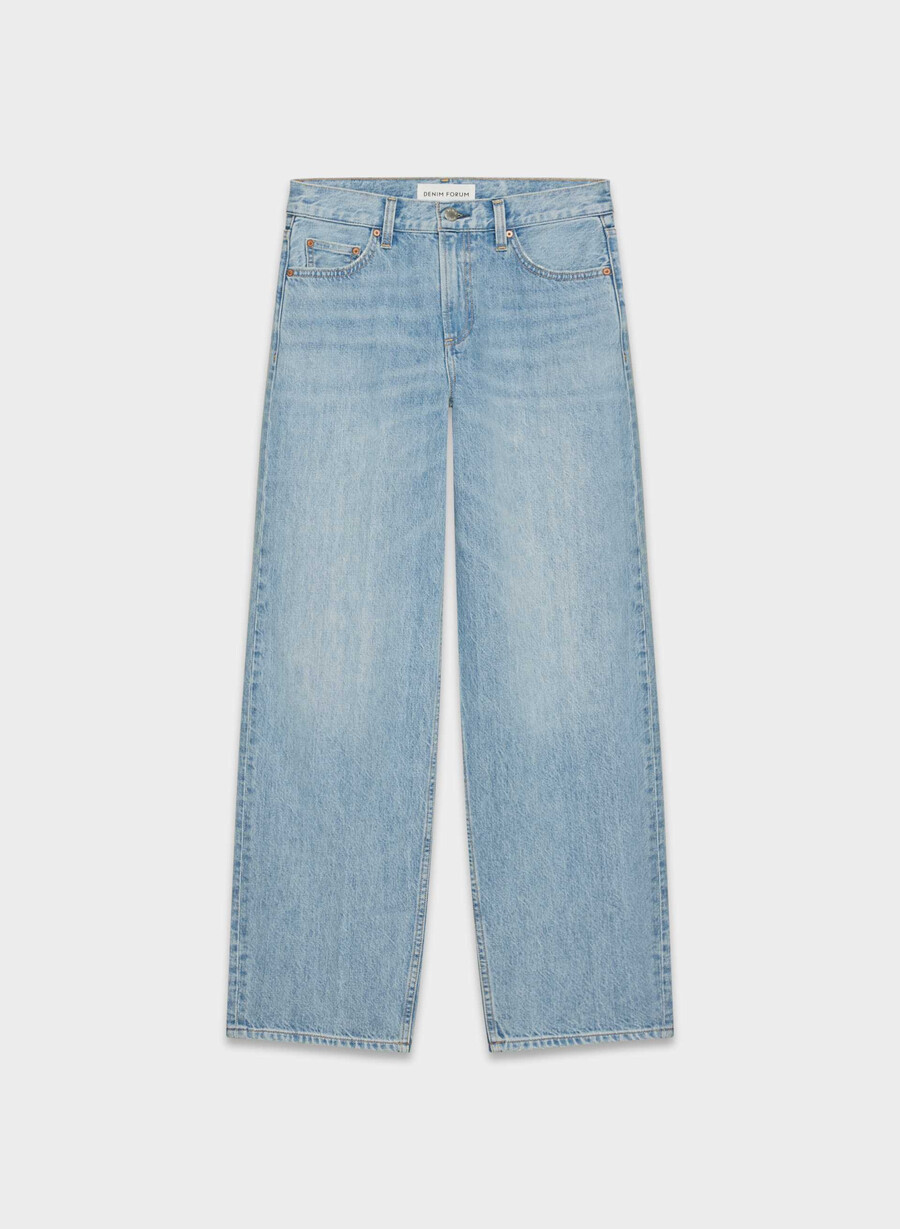 denim forum die 90er vintage lo-rise baggy tapered jeans 7 yrs bleu taboo