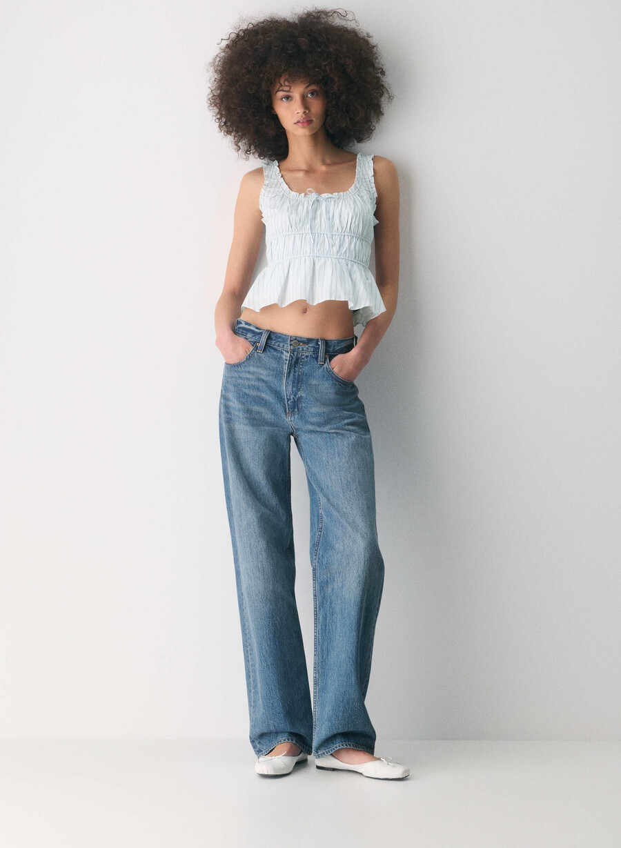 helena popeline-top azl strp br wtvl bl