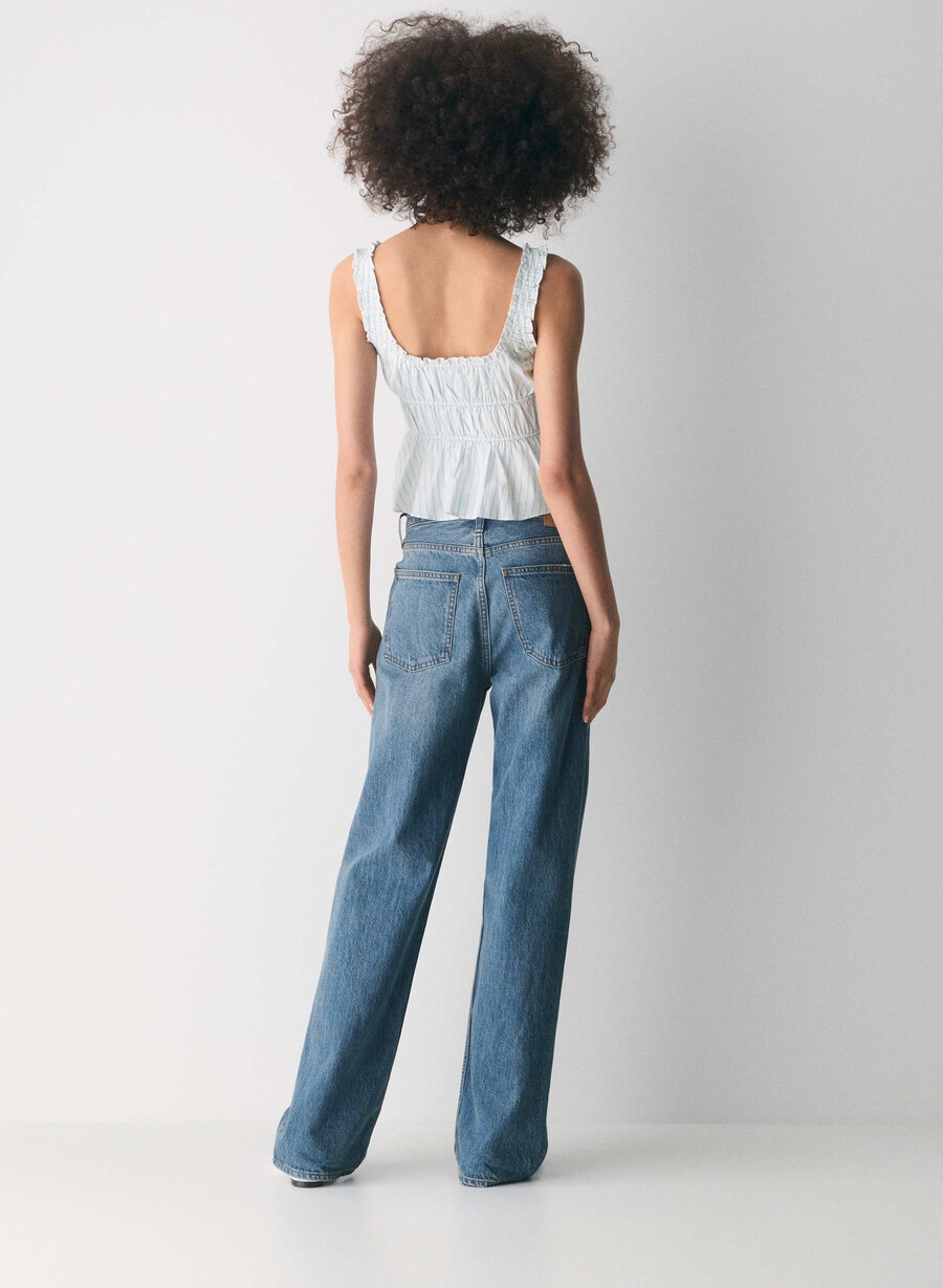 helena popeline-top azl strp br wtvl bl