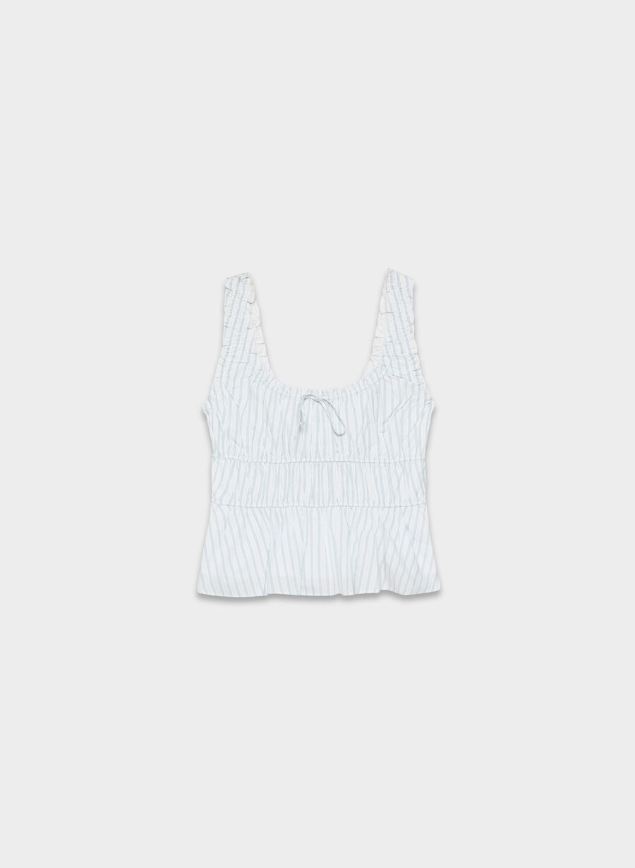 helena popeline-top azl strp br wtvl bl