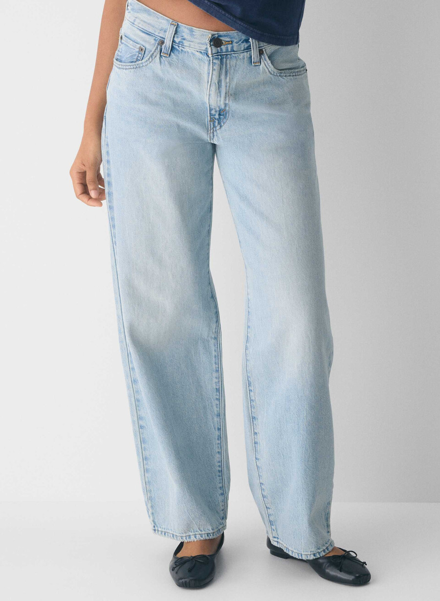 levis baggy dad jeans fan flare