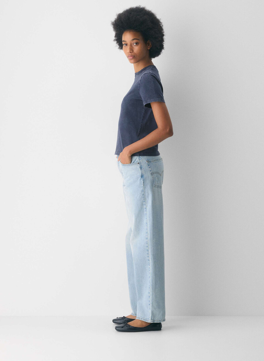levis baggy dad jeans fan flare