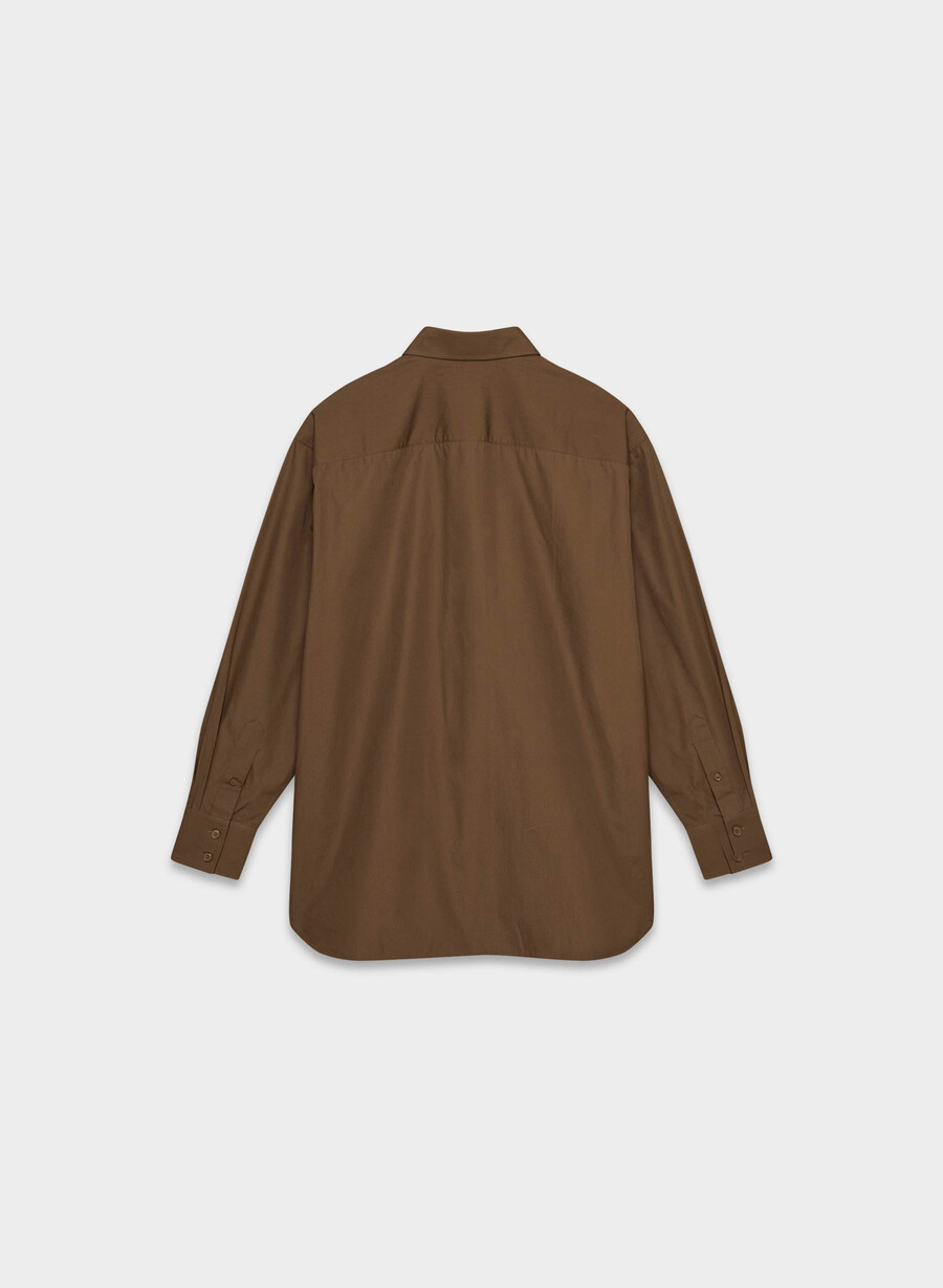 outro oversized poplinhemd cello braun