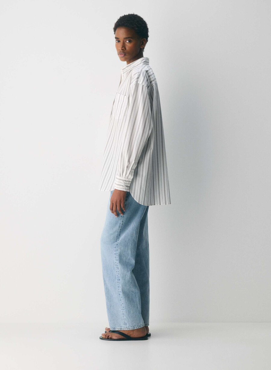 outro oversized poplinhemd joely strp bt wtcl