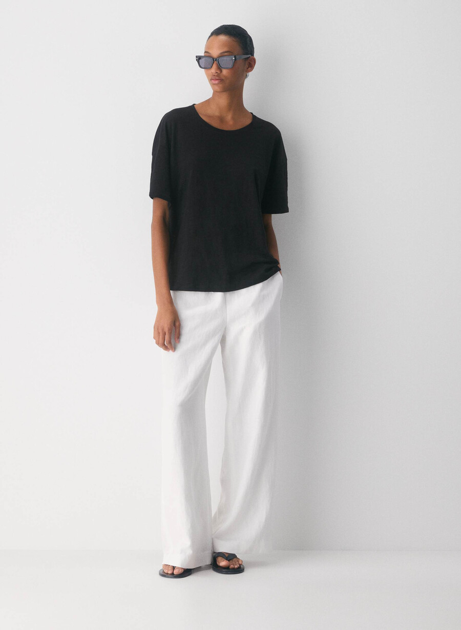 loom linen quay t-shirt schwarz