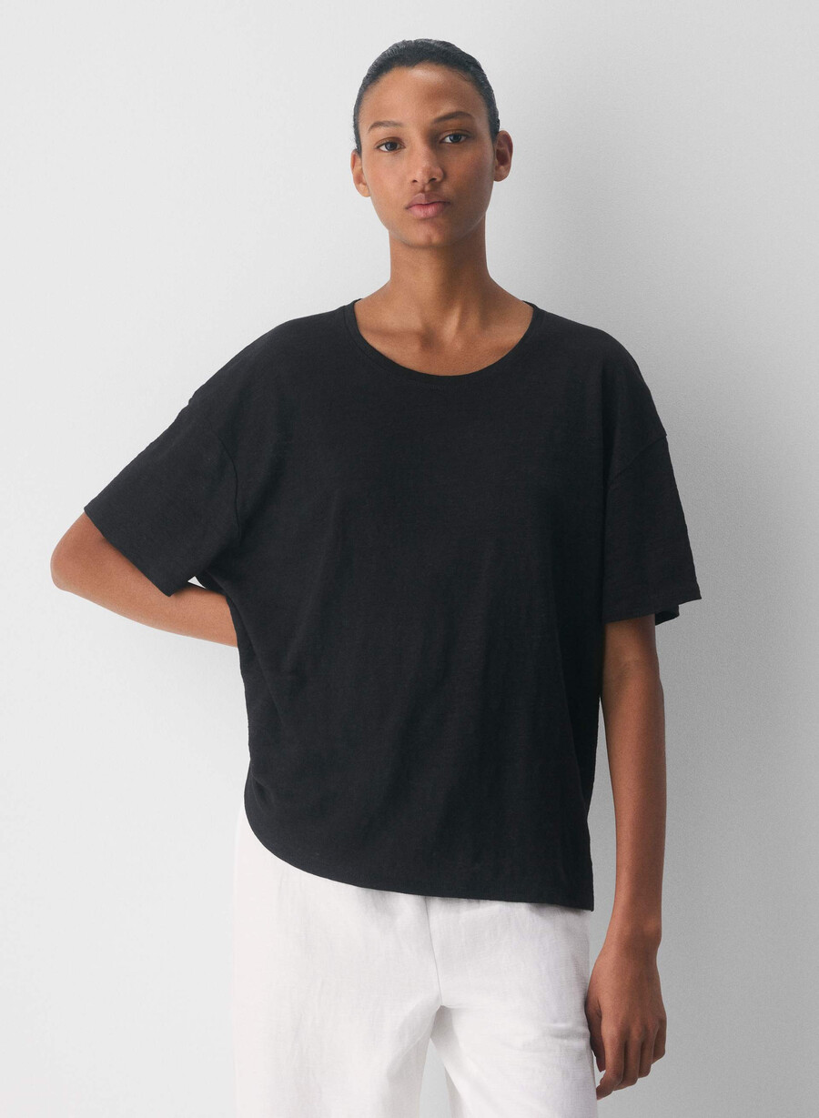 loom linen quay t-shirt schwarz