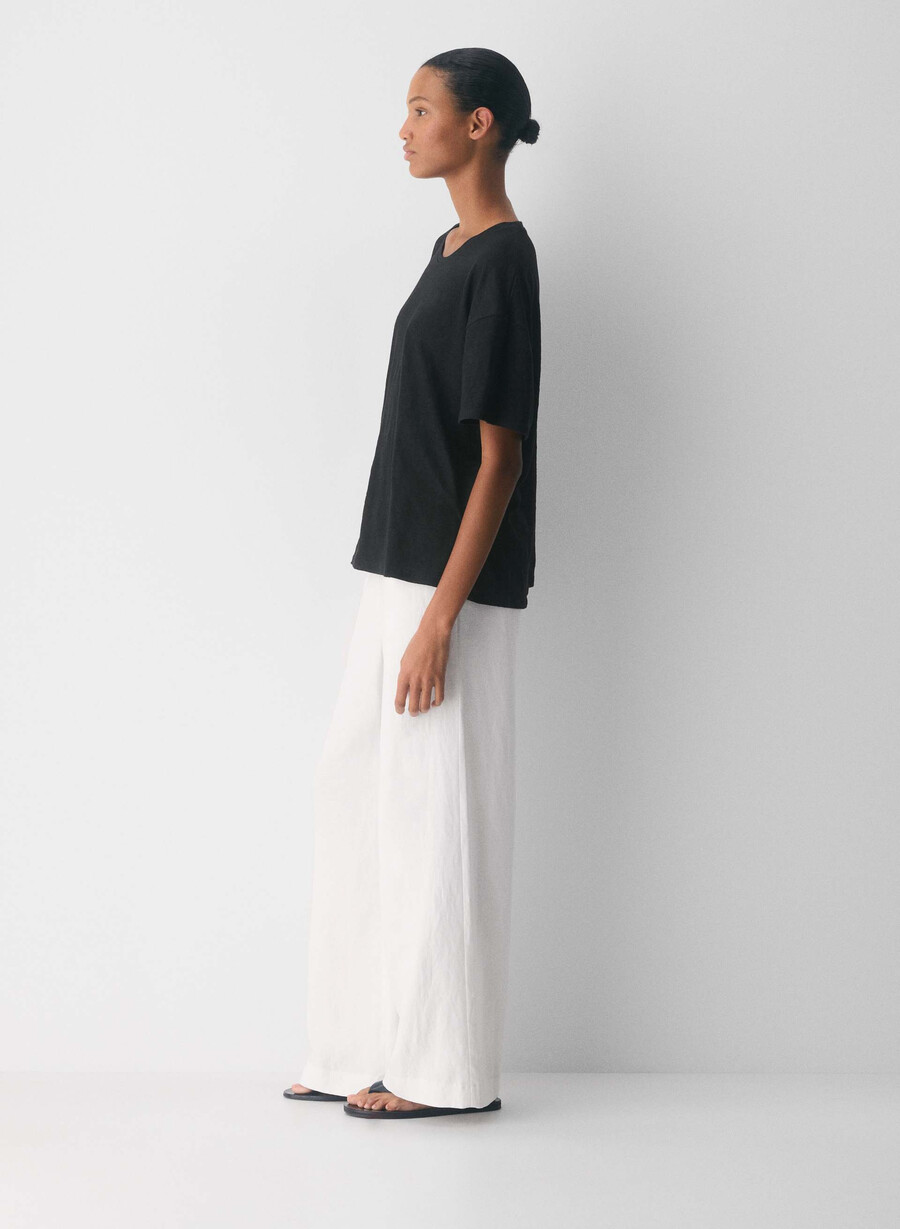 loom linen quay t-shirt schwarz