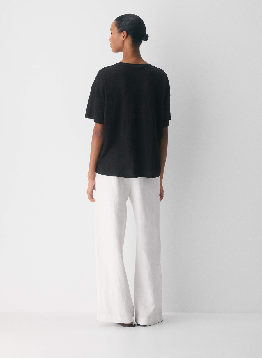 loom linen quay t-shirt schwarz