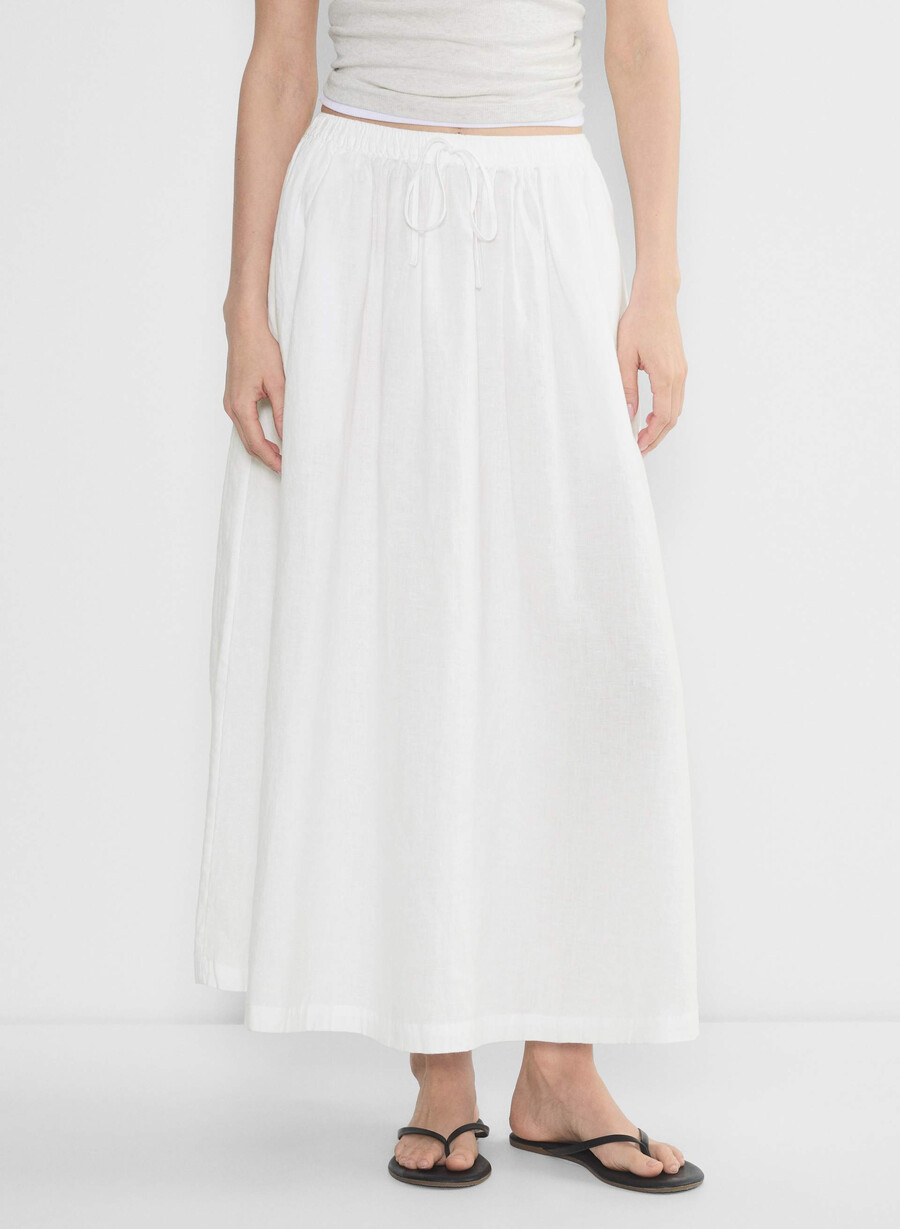 leinenrock für mondäne damen weiss