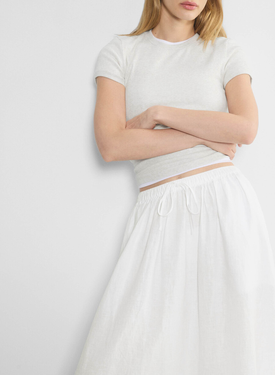 leinenrock für mondäne damen weiss