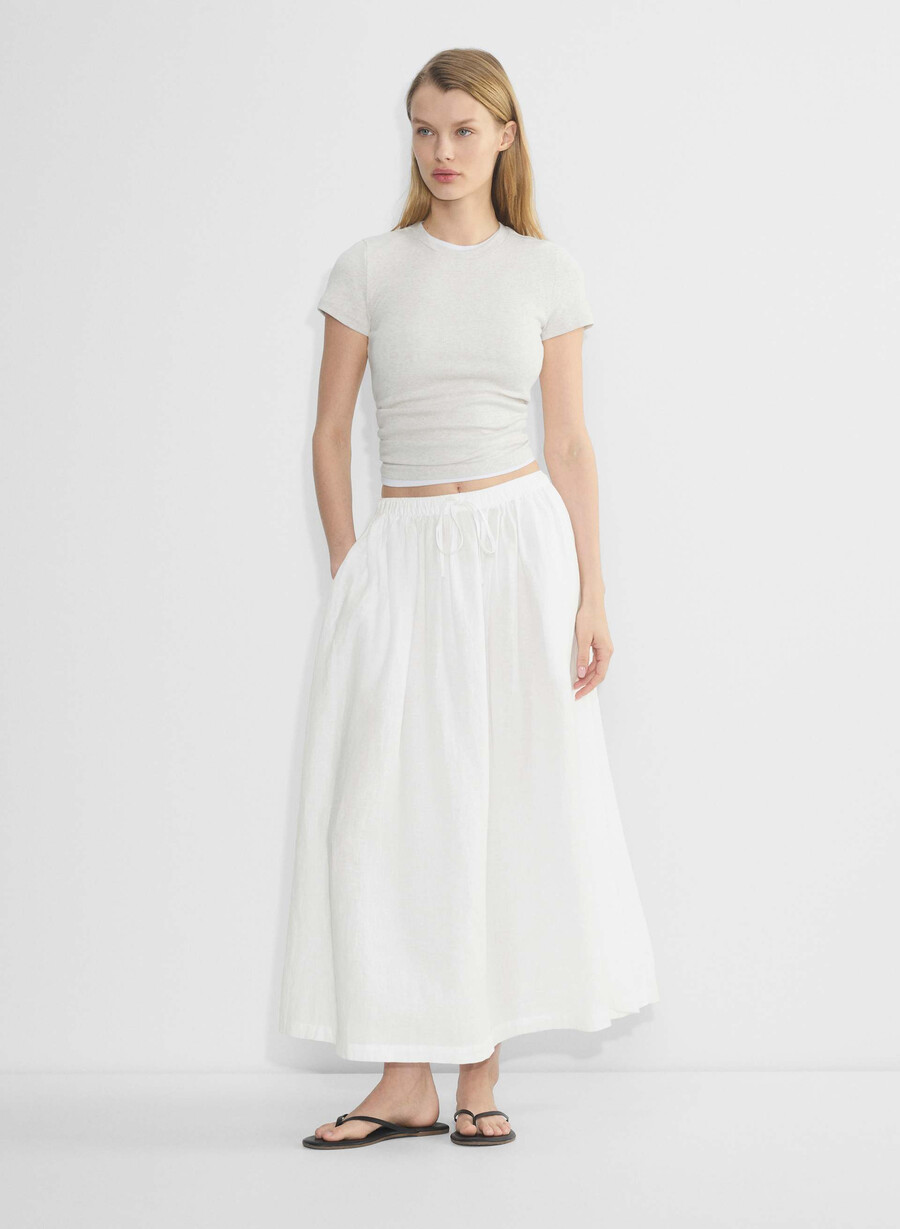 leinenrock für mondäne damen weiss