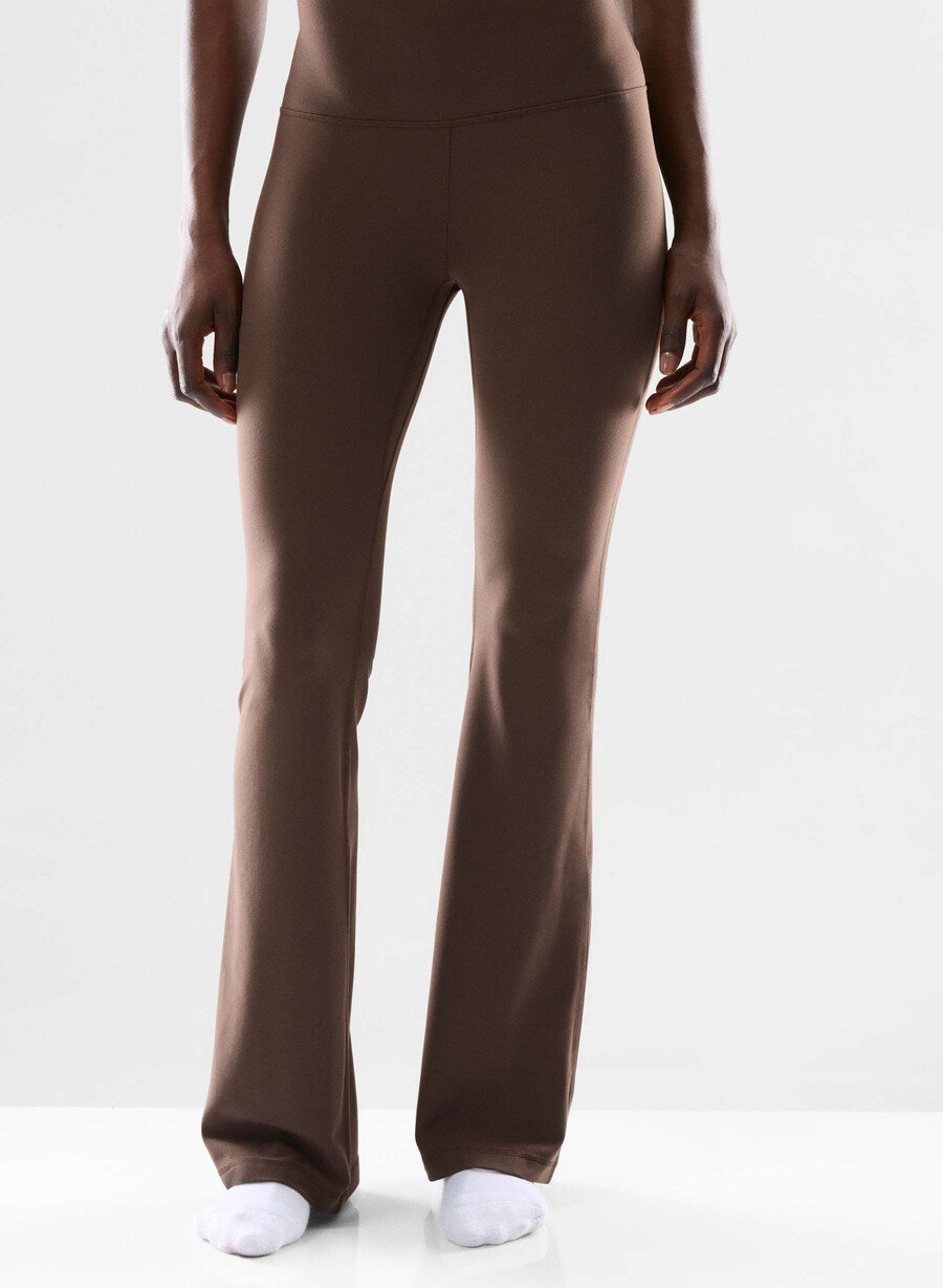 butter cheeky hi-rise flare leggings 32 rich mocha brown