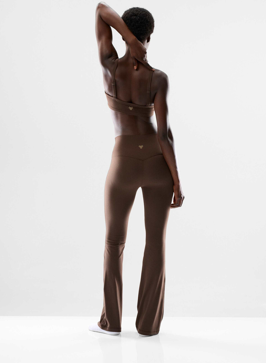 butter cheeky hi-rise flare leggings 32 rich mocha brown