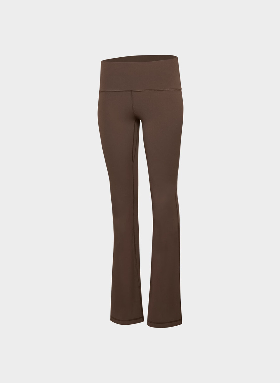 butter cheeky hi-rise flare leggings 32 rich mocha brown