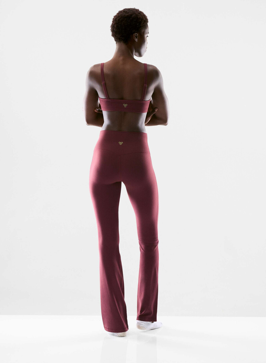 butter cheeky hi-rise flare leggings 32 sumac burgundy