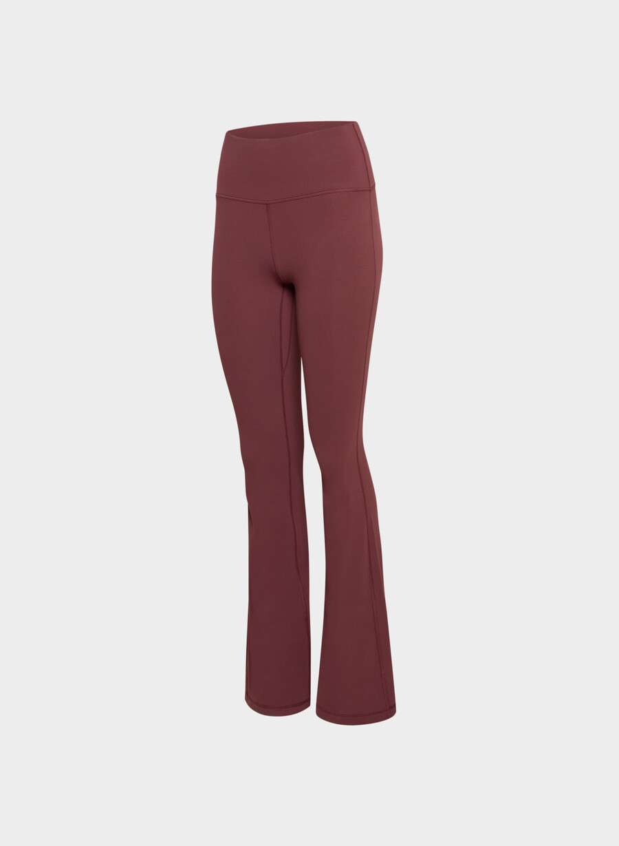 butter cheeky hi-rise flare leggings 32 sumac burgundy