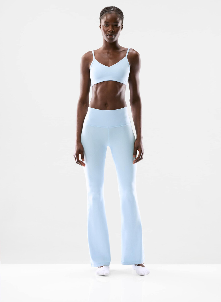 butter cheeky hi-rise flare leggings 32 villa blue