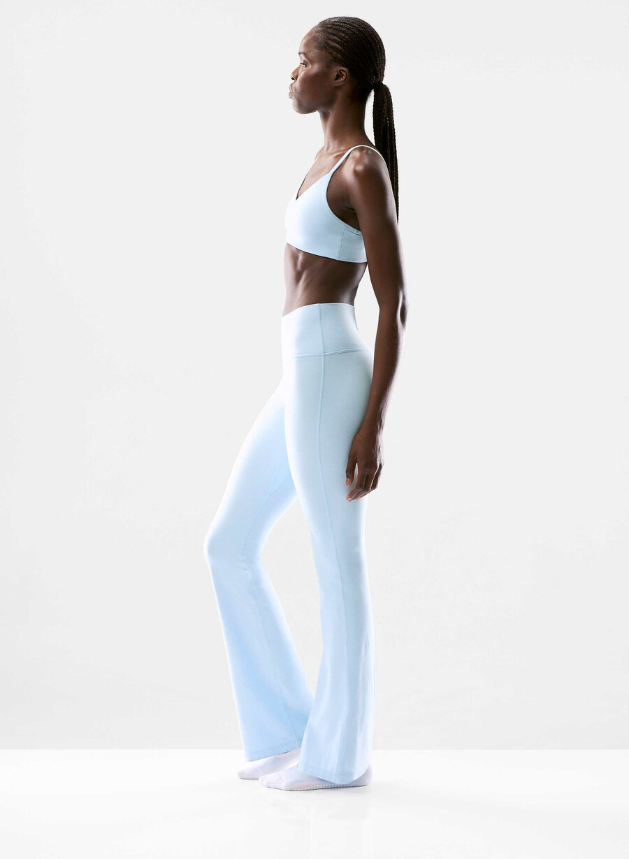 butter cheeky hi-rise flare leggings 32 villa blue