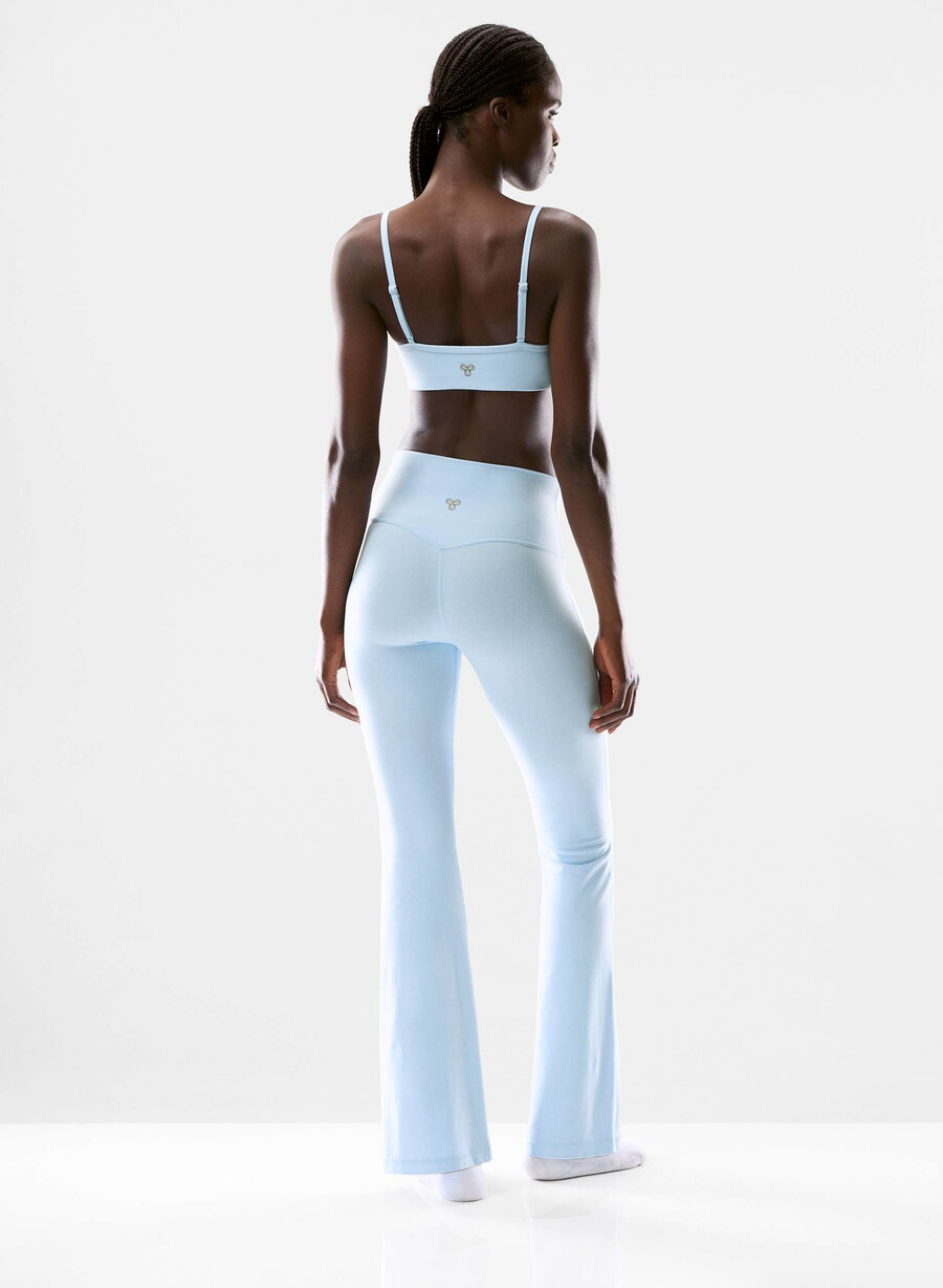 butter cheeky hi-rise flare leggings 32 villa blue