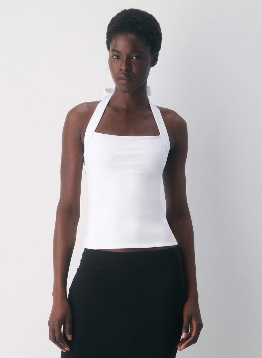 original contour optimum halter top strahlend weiß