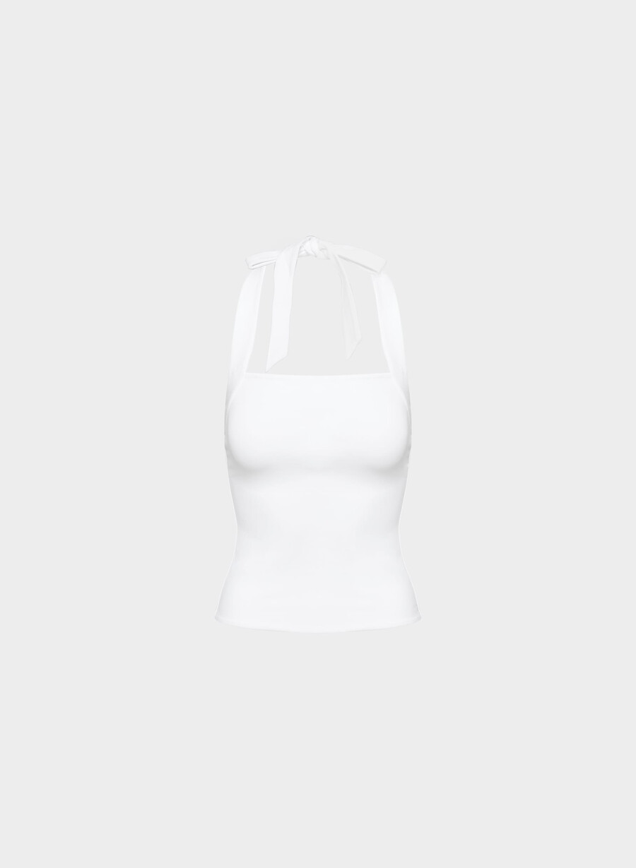 original contour optimum halter top strahlend weiß