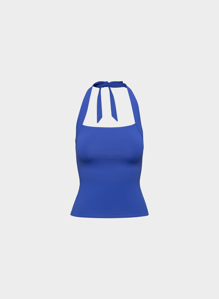 original contour optimum halter top ablaze blue