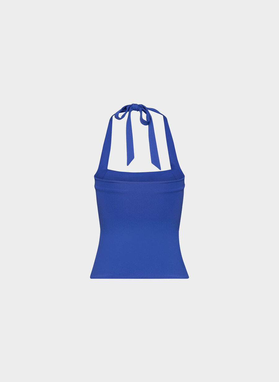 original contour optimum halter top ablaze blue