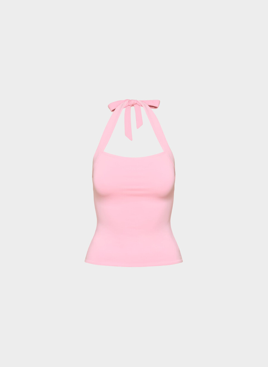 original contour optimum halter top jellybean pink