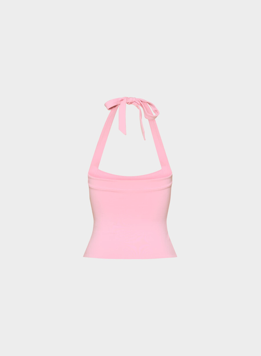 original contour optimum halter top jellybean pink