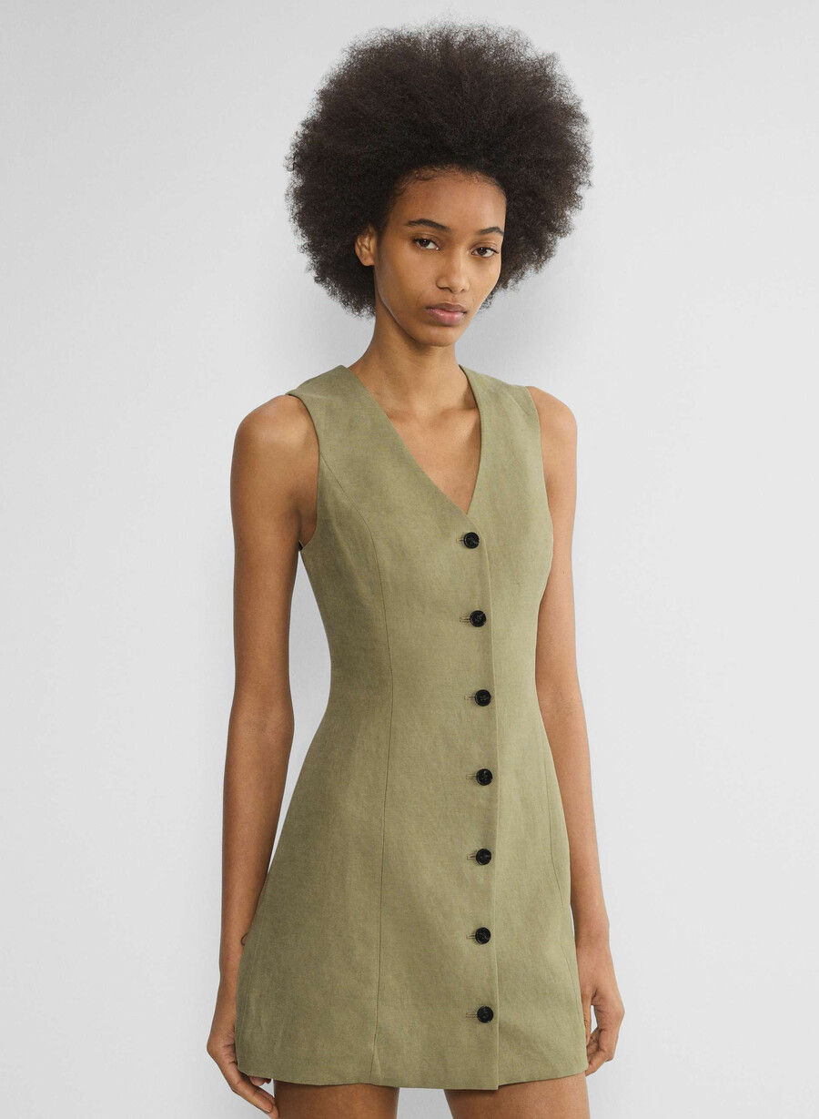 cruiselinen aria kleid sundried olive