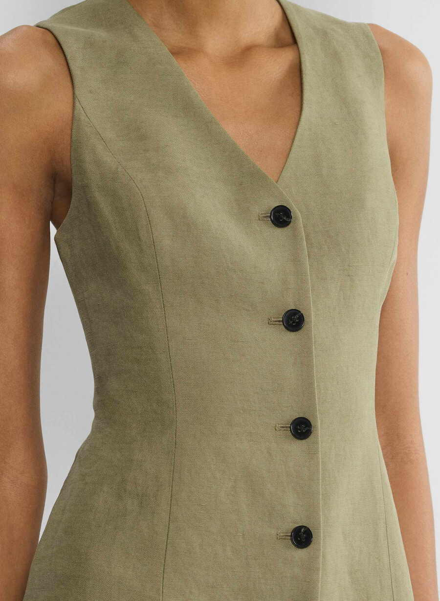 cruiselinen aria kleid sundried olive