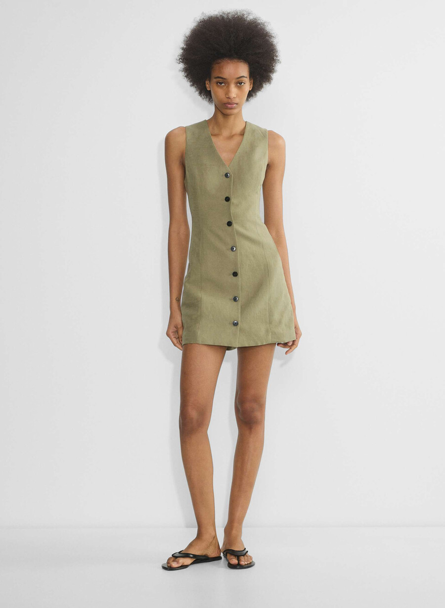 cruiselinen aria kleid sundried olive