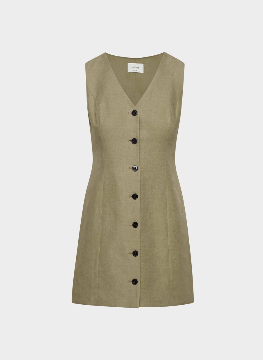 cruiselinen aria kleid sundried olive