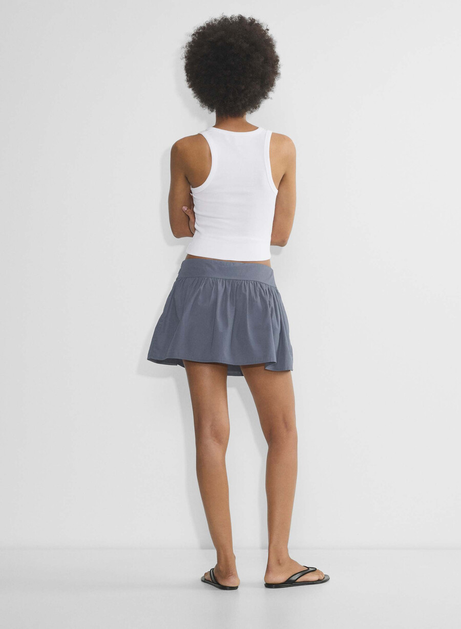 slipper-popeline-skort vintage navy