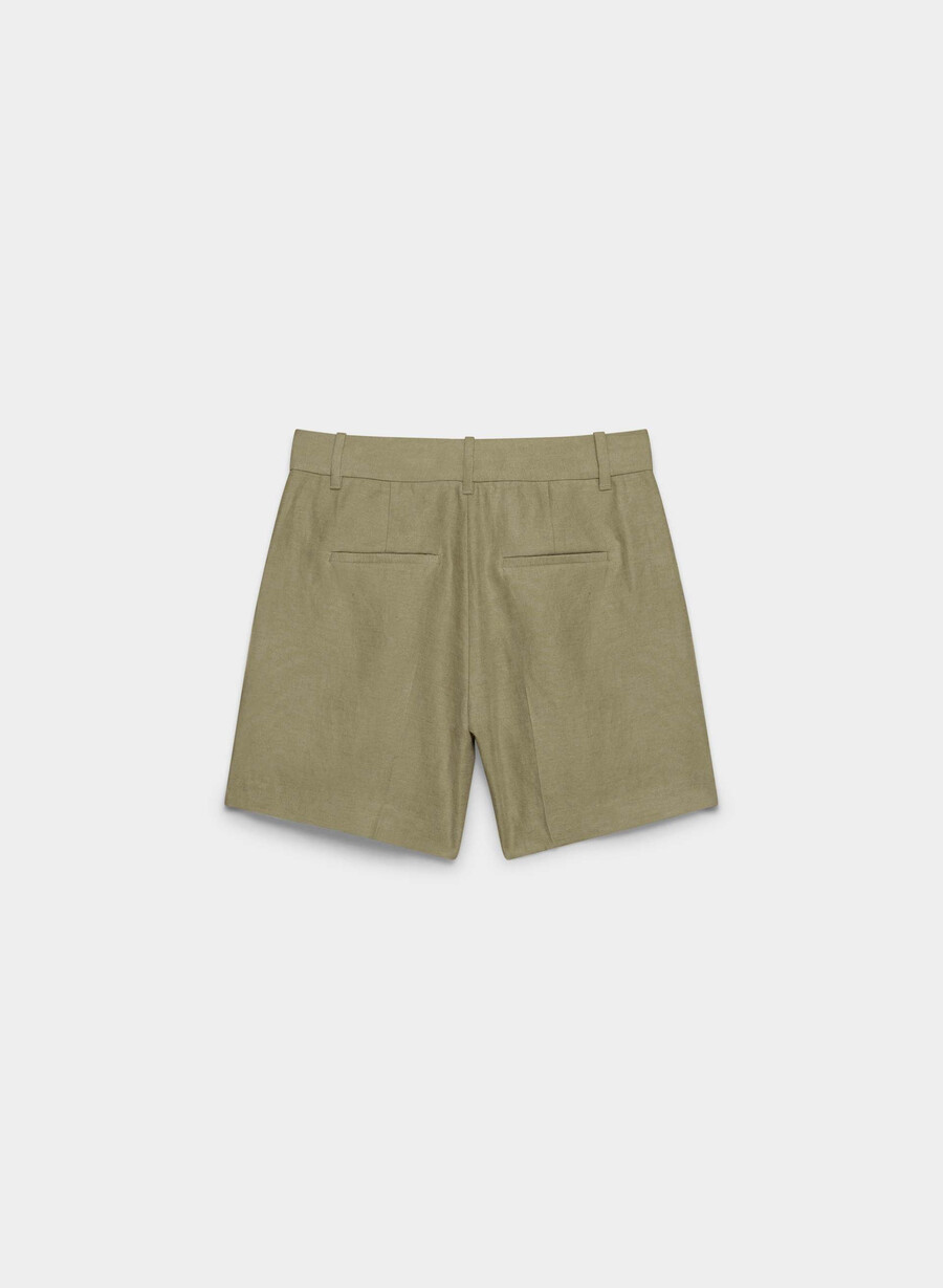 die mühelose short curve-fit mid-thigh sundried olive